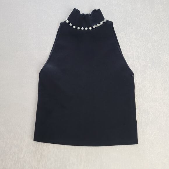 Alice & Olivia Annalee mock neck Medium Preppy polished Quiet Luxury minimalist - Picture 3 of 10